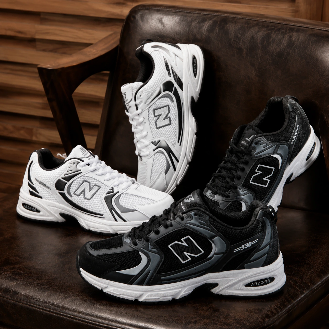 کفش ورزشی مردانه نیوبالانس سفید مشکی مدل TAKO